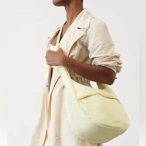 Athleta All About Medium Yellow Hobo Crossbody Shoulder Bag